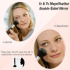 Espelho De Maquiagem Led De Ampliação Dupla Face Com Luzes, 1