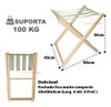 Kit 3 Suporte De Malas Madeira Dobrável Hotel Maleiro Prata 3