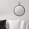 Espejo De Pared Redondo Negro Con Asa Decorativa 4
