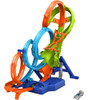 Pista Hot Wheels Con Bucles Y Zona De Choque Coche A Escala 0