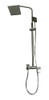 Columna Ducha Exterior Cuadrada Transf Duchador Acero Mate 6