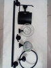 Kit Set Accesorios Para Baño Importado Color Negro 0