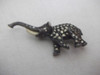 B. Antigo - Broche Antigo Elefante Com Macassites E Rubi Eb4 0