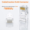 Terminales Cat6 Rj45, Cablecreation 100-pack Conector Cat6, 2