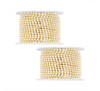 Hilo De Perlas Engarzadas Continuo Ss8 2.0mm X Rollo 9 Mts 0