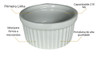 10 Ramekim Grande  Primeira Linha Porcelana Fina Com 210 Ml 2
