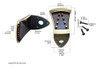 Peça Traseira De Bandolim Triangular De Metal Para Guitarra 1