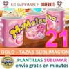 Kit Imprimible Tazas Sublimar Golosinas Personalizables 1