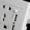 Enchufe Tomacorriente Multiple Con 2 Puertos Usb 2a On Off 3
