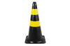Cone Sinalização Com 50 Cm Preto E Amarelo 0
