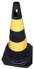 Cone Sinalização Com 50 Cm Preto E Amarelo 4