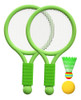 Crianças Conjunto De Tênis Badminton Raquetes De Verde 5