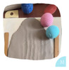Pelota Texturadora (7,5 Cms) Cerámica - Mod. Cuadrado 3