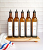 Set 5 Dispenser Envase Vidrio Aceite+vinagre+aceto+tablita 1