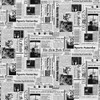 Toalha De Mesa Jornal Branco E Preto Retangular 6 Lugares 2