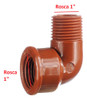 Codo Polipropileno Hembra-macho 1  Para Agua Pack X10 Unid 1
