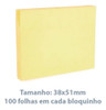 Bloco De Anotações Amarelo 38x51mm Brw 04un Com 100fls 2