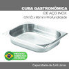 Cuba Gastronomica Gn 1/2 X 65mm Profundidade Em Aço Inox 1 Cuba Gastronomica Gn 1/2 X 65mm Profundidade Em Aço Inox 1