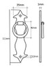 Tirador Argolla Vertical Colonial 111mm Manija Mueble 4067 1