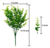 Temchy 12 Paquetes Tallos Artificiales Boj, Arbustos Plantas 3
