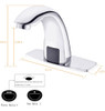 Grifo De Baño Automático Cromo Con Placa De Cobertura 3