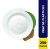 Prato Descartável Ps Copoplast Raso Branco 23cm 25x10 3