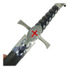Punhal Adaga Medieval Templária Decorativa Aço Inox C/bainha 4