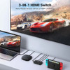 Switch Hdmi Ugreen 3 Em 1 4k/30hz Controle Remoto Preto 3