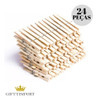 Kit 24 Prendedor De Roupa Grande Pregador Madeira Varal Full 6