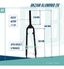 Horquilla Rigida Bkzam Aluminio Negro Disco/v-brake 26 1