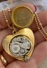 Relogio Bolso Pendente Pingente Banhado Ouro Corda Coração 4