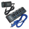 Kit 2 Hub Usb 3.0 Hi-speed 4portas C/fonte 5 Gbps Hd Externo 1