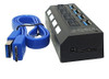 Kit 2 Hub Usb 3.0 Hi-speed 4portas C/fonte 5 Gbps Hd Externo 3