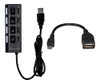 Otg Micro Usb V8 + Hub 4 Portas Mouse Teclado Pen Drive Usb 0