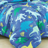 Juego De Edredón Con Estampado De Dinosaurios Azules Para Ni 4