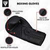Rdx Guantes De Boxeo Para Entrenamiento Muay Thai Negro Mate 4