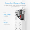 Bestek 8 Outlet Surge Protector Power Strip With 4 Usb Char 5
