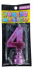 Vela Numero Metalizada Rosa N°4 0