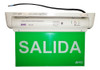 Cartel Led Luminoso De Emergencia Señalización Salida Fondo Verde Baw 0
