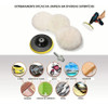 Kit Polimento Vidro Polir Carro Moto Boina De Lã Sintetica 5
