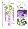 24 Varas De Glicinas Artificiales Violetas Colgantes 2