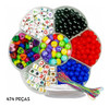 Kit De Miçangas Para Pulseira 04 - Com 474 Peças - Brx 5