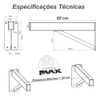 03 Suportes Pia Granito Branco Parafusar Grapa Robusto 60 Cm 3