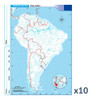 10 Mapas Escolares América Del Sur N°3 División Política 2