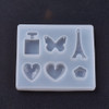 Molde Silicona Resina Flor Corazón Mariposa Torre Perfume 1
