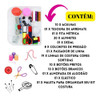 4 Kits Costura Pequenos Retalhos Agulhas Linhas Botoes Dedal 6