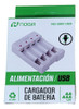 Cargador Noga Ng 5900 Usb + 4 Pilas Aaa Recargables Max 2024 5