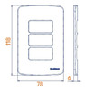 Kit 5 Un Placa Suporte 4x2 1 Posto Margirius B3 Branca 5