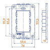 Kit 5 Un Placa Suporte 4x2 1 Posto Margirius B3 Branca 6