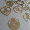Esferas Sailor Moon Acrilico Dorado Pack X6 Unidades Navidad 2